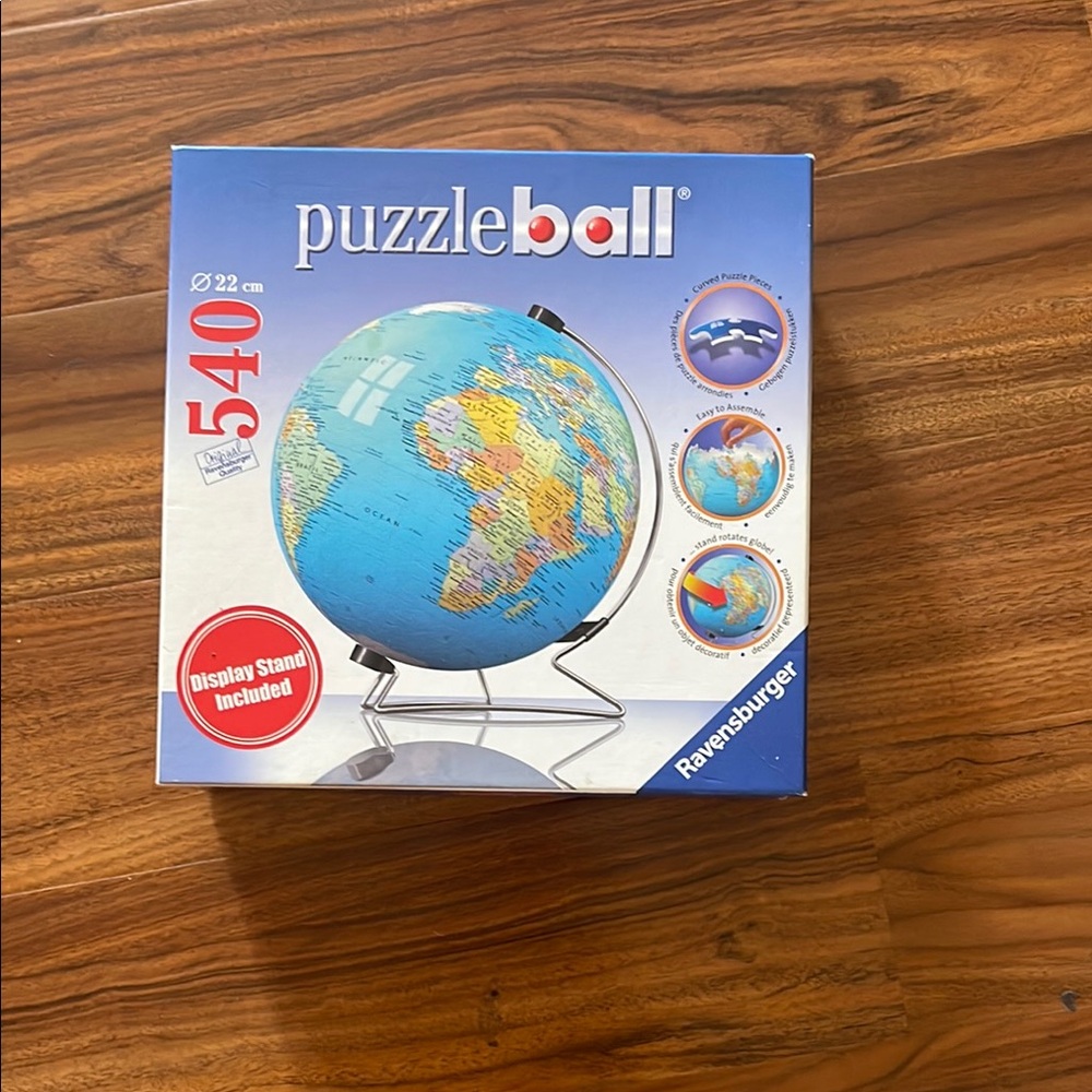 Ravensburger Puzzleball 540-Piece Globe Puzzle - Blue